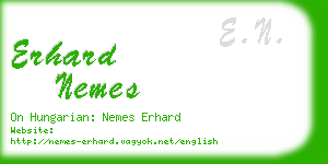 erhard nemes business card